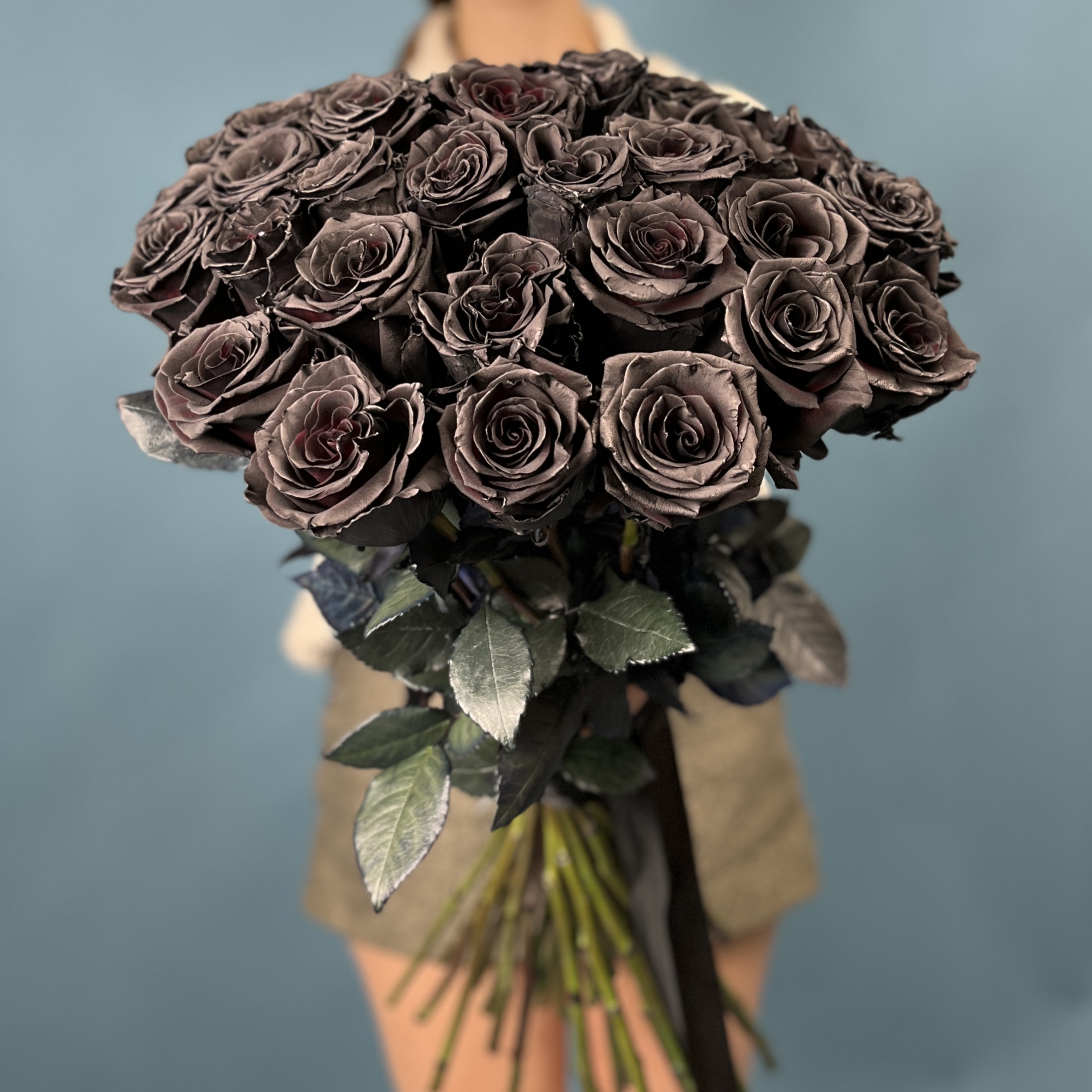 Роза черная, 60 см, Россия